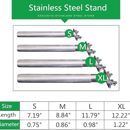 Bird Perch Stainless Steel Stand Parrot Rod Grinding Claws Trimming Beak Nails Grinding Stick Exercise Platform for Parakeet Cockatiel Conure African Grey Macaw Finch Bird Cage Accessories (L)