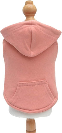 Lovelonglong Blank Basic Hoodie Sweatshirt for Dogs 100% Cotton Fits Small Medium Dachshund Large Dog Lotus-Pink L