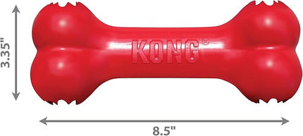 KONG Goodie Bone - Classic Durable Natural Rubber Dog Bone, Supports Mental Engagement - Treat Dispensing - Red - for Large Dogs