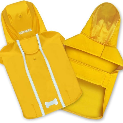 Best Pet Supplies - Voyager Waterproof Dogs Rain Poncho - Yellow - Large, Chest: 25" ~ 30" (253-YW-L)