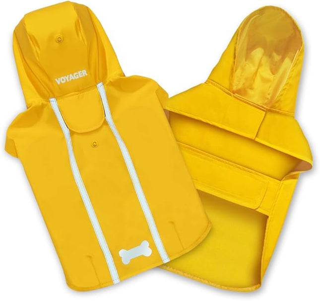 Best Pet Supplies - Voyager Waterproof Dogs Rain Poncho - Yellow - Large, Chest: 25" ~ 30" (253-YW-L)