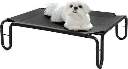 pettycare Elevated Dog Bed Cot, Raised for Large Dogs, No Screws, Stable Frame & Durable Supportive Teslin Recyclable Mesh, Breathable, Indoor &Outdoor Pet Beds, Fits up to 35 lbs, 28x22x8 ''es
