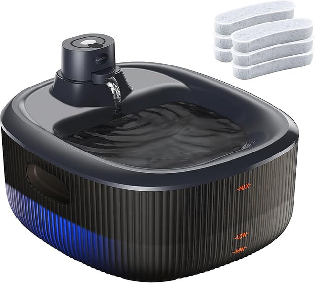 WOPET Wireless Dog Water Fountain for Large Dogs, 6L/205oz Dog Water Bowl Dispenser with 5000mAh Battery Operated, W600 Pro Cordless Pet Fountain for Dogs&Cats with Motion Sensor, Ultra Quiet Pump