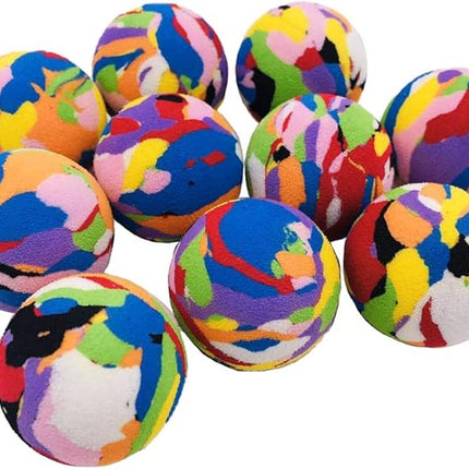 PET SHOW 10pcs Pack Cats Interactive Toys Balls for Indoor Cat 35mm Camouflage Soft EVA Foam Ball for Kitten Chase Playing Toy for Small Dogs Animals Puppies