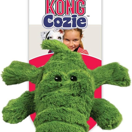 KONG - Cozie Ali Alligator - Indoor Cuddle Squeaky Plush Dog Toy - for Medium Dogs