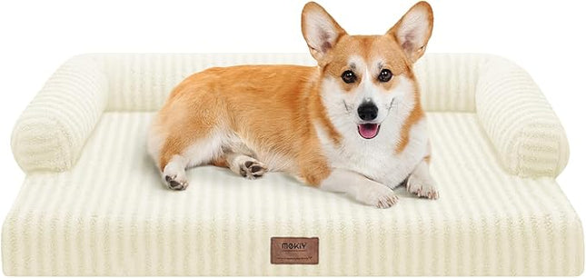 Dog Bed Medium Size Dog-Orthopedic Waterproof Bed for Dogs,Foam Couch Sofa with Washable Removable Cover & Non-Slip Bottom
