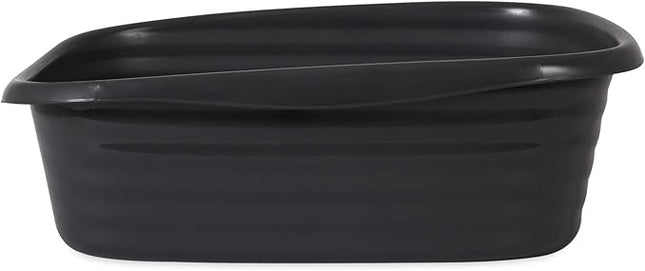Arm & Hammer Simply Recycled Plastic Cat Litter Pan, Large, Pack of 1, Black