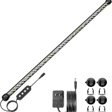 SEAOURA Led Aquarium Light with Timer, Submersible Aquarium Plant Light, Fish Tank Light with Auto On/Off, 3 Lighting Modes, Adjustable Brightness (26.8 in for 28-52inch Planted Tank), 14W