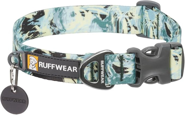 Ruffwear, Front Range Dog Collar, Adjustable Tubelok Webbing, Lightweight, Side Release Buckle, Aluminum V-Ring, Durable for Everyday Use, Sweeping Sage, 14"-20"