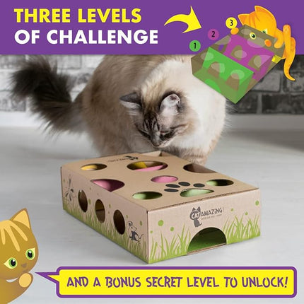 Cat Amazing - Best Cat Toy Ever! Interactive Treat Maze & Puzzle Feeder for Cats