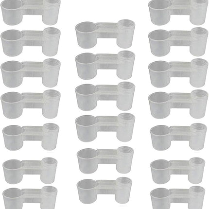 kathson 20 Pcs Bird Drinker Feeder Plastic Soda Pop Water Bottle Cup Ideal for Chicken Pigeons Birds Feeder Trough Animal Feeding Accessories