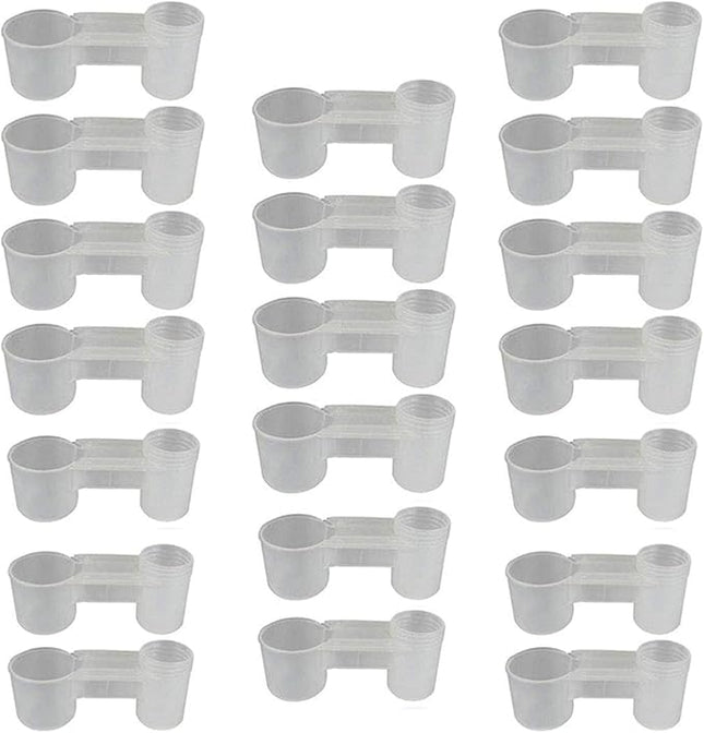 kathson 20 Pcs Bird Drinker Feeder Plastic Soda Pop Water Bottle Cup Ideal for Chicken Pigeons Birds Feeder Trough Animal Feeding Accessories