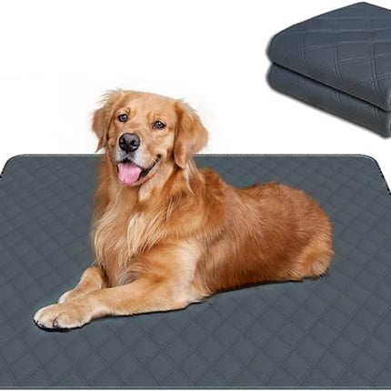 RIOUSSI Washable Pee Pads for Dogs, Reusable, Absorbent, Leakproof, Non Slip Pet Puppy Pads for Potty Training. Dark Gray, 31x36 Inch(2pack)