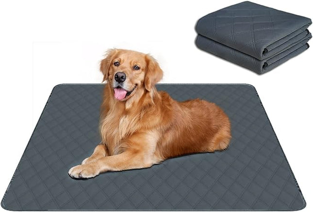 RIOUSSI Washable Pee Pads for Dogs, Reusable, Absorbent, Leakproof, Non Slip Pet Puppy Pads for Potty Training. Dark Gray, 31x36 Inch(2pack)