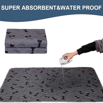 Washable Dog Pee Pads with Free Grooming Gloves,Non Slip Dog Mats with Great Urine Absorption,Reusable Puppy Pee Pads for Whelping,Potty,Training,Playpen