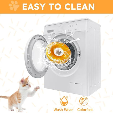 Cat Cone Collar Soft, Cat Recovery Collar for Wound Healing Cute Donut Adjustable Kittens Cones to Stop Licking Comfortable Lightweight Neck Elizabethan Collars for Cats Kittens After Surgery