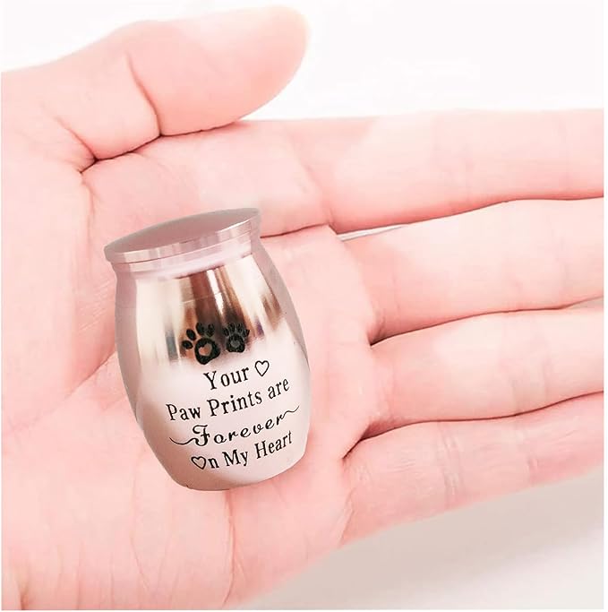 Small Pet Urns for Dogs Ashes Mini Urn Dog Ashes Cremation Keepsake Pet Memorial Urns Gift，Pink