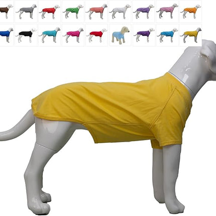 Lovelonglong Pet Clothing Dog Costumes Basic Blank T-Shirt Tee Shirts for Large Dogs Yellow XXXXL