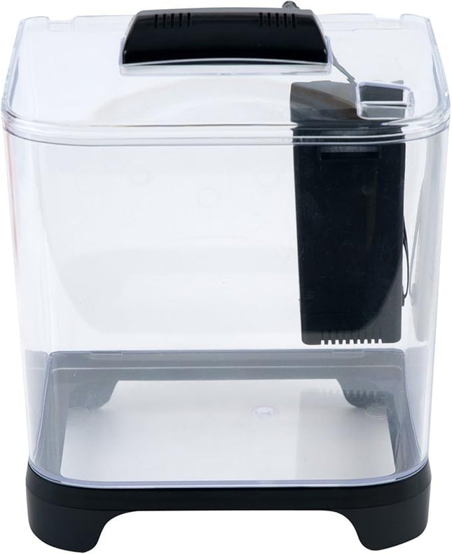 PENN-PLAX NuWave Betta Fish Tank Kit with LED Light and Internal Filter – Black – 1.5 Gallon