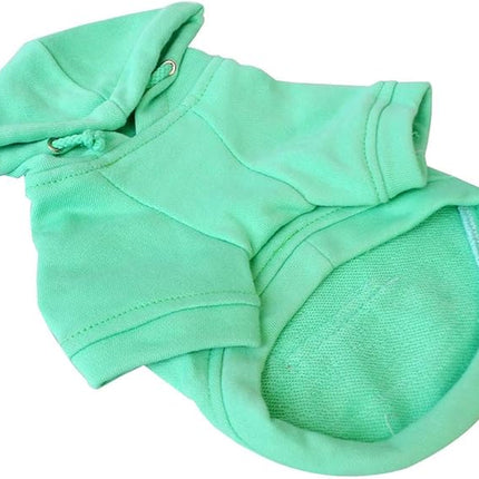 Lovelonglong Blank Basic Hoodie Sweatshirt for Dogs 100% Cotton Fits Small Medium Dachshund Large Dog Turquoise D-S
