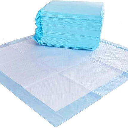 Amazon Basics Scented Dog and Puppy Pee Pads, 5-Layer Leak-Proof Super Absorbent, Quick-Dry Surface, Potty Training, Regular (22x22"), 50 Count, Blue & White