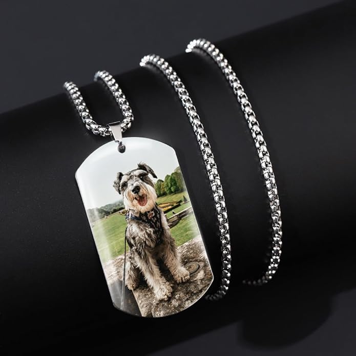 Funnylife Custom Pet Memorial Necklace - Dog Loss Gift - Sympathy for Pet Loss