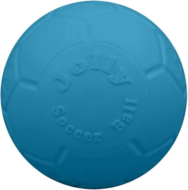 Jolly Pets Medium Jolly Soccer Ball Floating-Bouncing Dog Toy, 6”, Ocean Blue