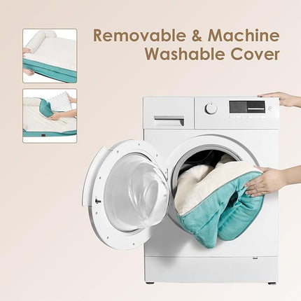 EHEYCIGA Orthopedic XL Dog Beds, Waterproof Memory Foam Dog Bed for Extra Large Dogs, Non-Slip Bottom and Egg-Crate Foam Big Pet Couch Bed with Washable Removable Cover, Turquoise Blue