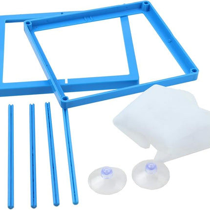 AQUANEAT Fish Tank Breeder 2 pcs Small Mesh Net Fry Saver Aquarium Spawn Hatchery Isolation with Suction Cups