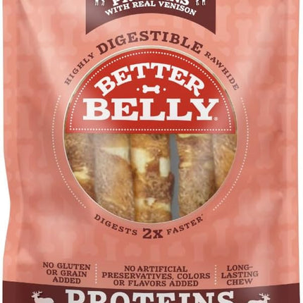 Better Belly Highly Digestible Rawhide Small Roll Chews, Treat Your Dog to a Chew with NO Artificial Colors or Flavors
