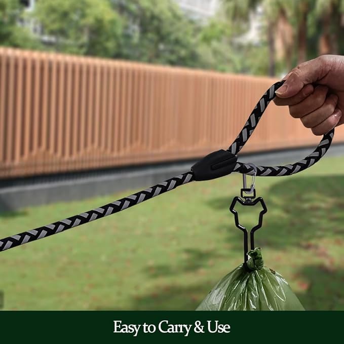 10 Pcs Dog Poop Bag Holder, Waste Bag Holder, Dog Poop Bag Carrier, Hand Free Holder (Black)