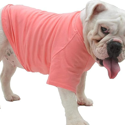 Lovelonglong Bulldog Clothes Dog Clothing Blank T-Shirt Tee Shirts for French Bulldog English Bulldog American Pit Bull Pugs 100% Cotton Skin Care Lotuspink B-M