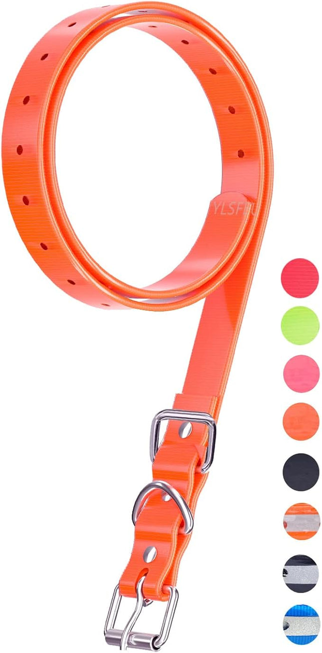 Dog Collar Strap for Most of Electronic Training Shock Collar Receivers-Adjustable Durable Waterproof Odorless 3/4 Inch Collar Replacement for Barking Fence-Pet TPU Collar Strap