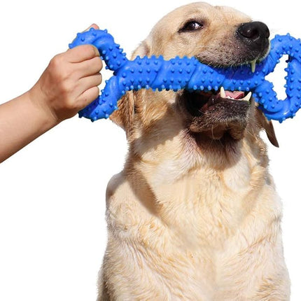 Durable Dog Chew Toys 13 Inch Bone Shape Extra Large Dog Toys with Convex Design Strong Tug Toy for Aggressive Chewers Medium and Large Dogs Tooth Cleaning