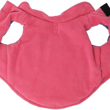 Gooby Sports Vest Dog Jacket - Purple, X-Large - Reflective Dog Vest with D Ring Leash Warm Fleece Lined Hook and Loop Closure for Small to Medium Dogs