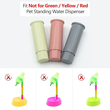 NACOCO Pet Standing Water Dispenser - Cat Dog Standing Bowl with Detachable Pole Automatically Feeding Water Height Adjustable(Grey/Grey Pink/Green Grey Adjustable Rods)