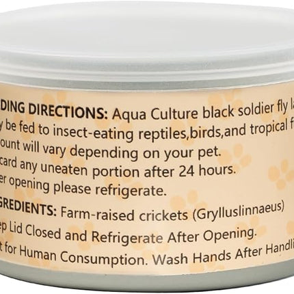 6 Pack Canned Crickets for Reptiles, Fish, Birds and Small Animals, Crickets, Healthy High Protein Treat, Reptile Bird Fish Food 1.2 Ounces Each