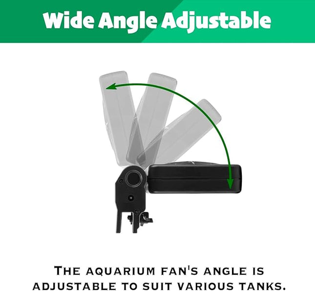 Aquarium Chiller, Fish Tank Cooling Fan System for Salt Fresh Water, 2 Variable Speed, Wide Angle Adjustable (3-Fan)