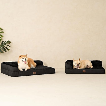 EHEYCIGA Memory Foam Dog Bed XLarge Sized Dogs, Extra Large Dog Bed Orthopedic with Washable Removable Cover, Waterproof XL Pet Bed Couch for Crate, 41x27x6 Inches, Black