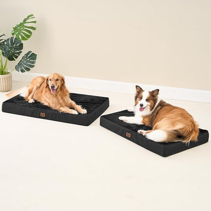 EHEYCIGA Waterproof Dog Bed Orthopedic 41"x27", Memory Foam Pet Bed for XLarged Dogs, Washable Pet Mat with Removable Cover, Black