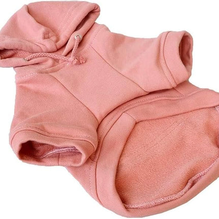 Lovelonglong Blank Basic Hoodie Sweatshirt for Dogs 100% Cotton Fits Small Medium Dachshund Large Dog Lotus-Pink 4XL