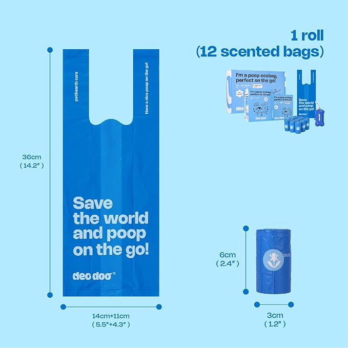 Dog Poop Bags with Handles 30 Rolls 360 Counts Big Sizes Leak Proof and Extra Thick Waste Bags Refill Rolls for Walking Small Medium Large Dogs Cats Litter Iris Scented