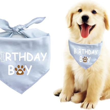 PetsLove Birthday Bandana for Boys & Girls - Dog Supplies for Small, Medium & Large Pets