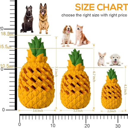 Dog Toy for Aggressive Chewers Large Breeds, Indestructible Dog Teeth Clean, Pineapple Tough Treat Dispensing Toys for Large Dogs (Giant)