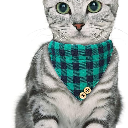 Faleela Breakaway Cat Collar with Bells - 2 Pack Cat Collar with Bells, Cat Collars with Bandana, Accessories for Pet Collars, Adjustable for Cats and Small Dogs