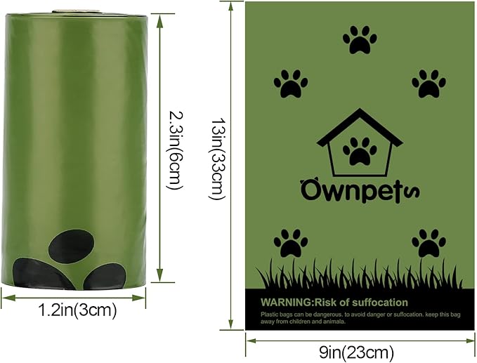 Ownpets Ultra Thick Lavender-Scented Dog Waste Bags, Leak-proof Large Pet Poop Bags for Dogs, 360 Count
