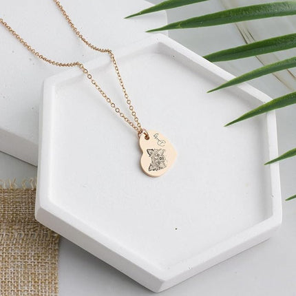 LONAGO 925 Sterling Silver Custom Dog Cat Portrait Photo Necklace Personalized Pet Engraved Picture Pendant Memorial Gift Name Jewelry for Women Mom