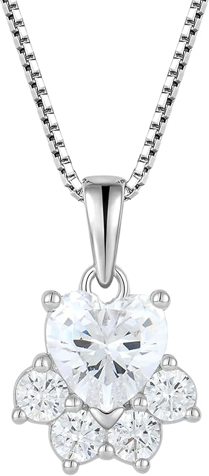 STARCHENIE Puppy Dog Necklace for Women 925 Sterling Silver Cat Pet Paw Print Pendant Birthstone Jewelry