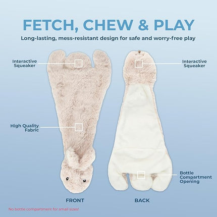 Best Pet Supplies Squeaky Dog Toys with Soft Durable Fabric for Small, Medium and Large Pets Interactive Toy for Indoor Play, Supports Active Biting and Play - Hare, Large