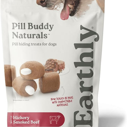 Earthly Pill Buddy Naturals - Beef Recipe Pill Hiding Treats for Dogs - Make A Perfect Pill Concealing Pocket Or Pouch for Any Size Medication - 30 Servings
